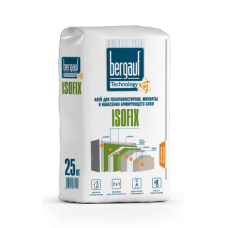 Клей Бергауф Изофикс, 25 кг, для пенополистирола, минваты и нанесения армирующего слоя.