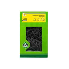 Саморез по ГК 3.5*45 крупный шаг (к дереву),фосфат.,в коробке с окном, ЕКТ (упак/500шт)/Китай BW000035