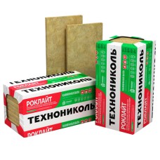Плита минераловатная ТЕХНОНИКОЛЬ Роклайт 1200х600х50 мм, 50% компрессия, 12 шт.