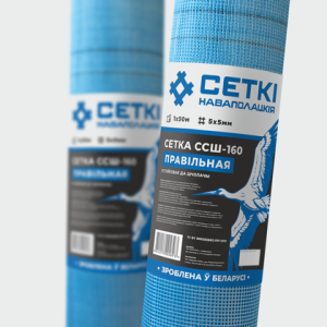 Стеклосетка ССШ-160 правiльная яч 5х5 1х50м СЕТКI НАВАПОЛАЦКIЯ